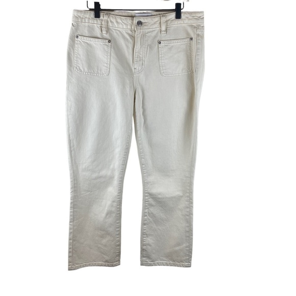 Current Elliot Cropped Boot Cut Front Patched Pockets Jeans in Wash Out Size 31 - Picture 5 of 10